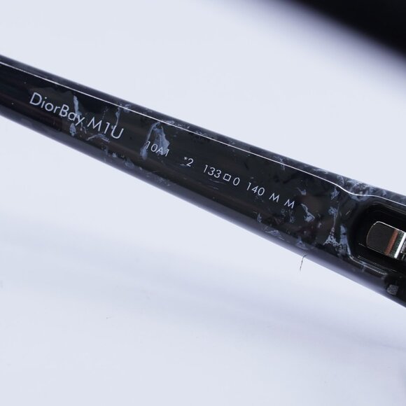 Dior DIORBAY M1U 10A1 Sunglasses Black Geometric Frame, Grey Lenses - Picture 6 of 11